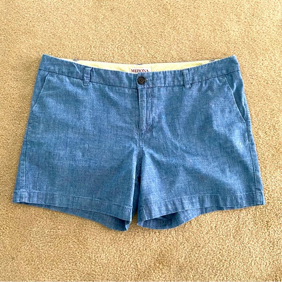 - Merona Chambray Shorts 4” Inseam - Picture 2 of 7